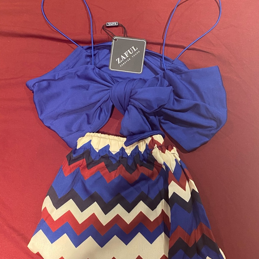 Zaful two piece blue set
